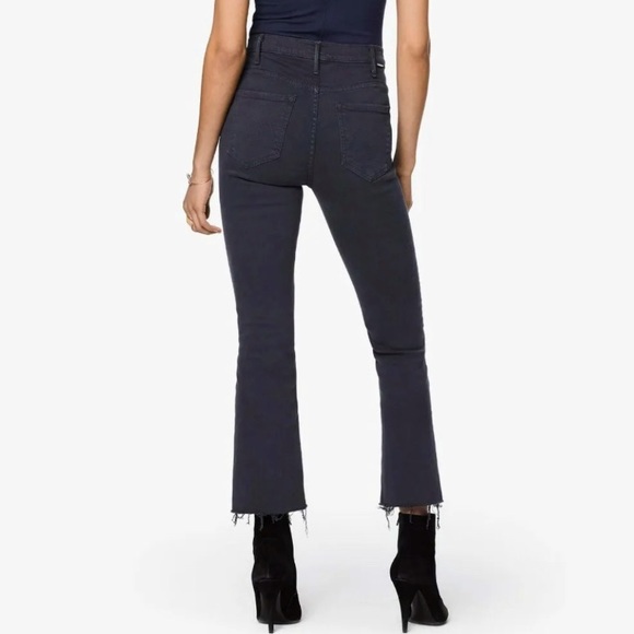 MOTHER The hustler ankle fray second chance gray black high waisted crop jeans - Picture 2 of 16